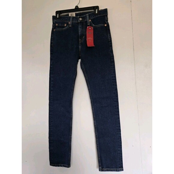 Levis Mens Jeans 27x30 510 Skinny Flex Blue NWT Denim Dark Wash - Picture 1 of 5